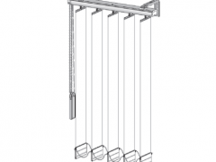 Lamellgardin standard med lin-reglage