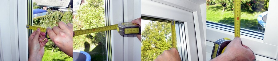 alt="Illustration of measuring for venetian blinds: measure width and height inside the window recess, check glass rebate depth and allow space for brackets to ensure proper fit"