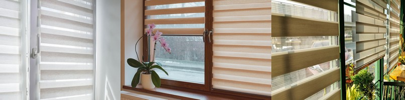 Duo roller blinds for convenient light control